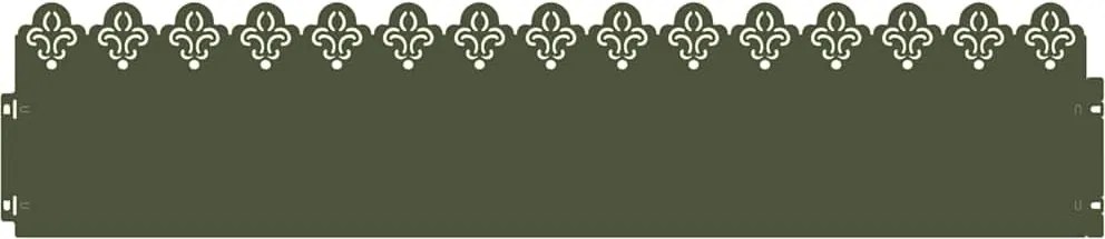 vidaXL Borduri pentru gazon 30 pcs Verde măsliniu 103 x 0,05 x 22 cm