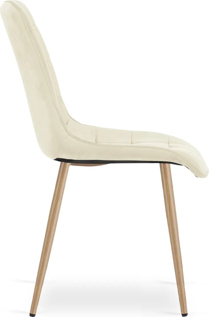 Scaun de masa SPLIT VELVET, bej deschis
