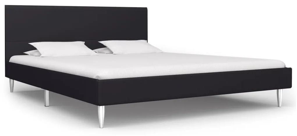 280944 vidaXL Cadru de pat, negru, 160 x 200 cm, material textil