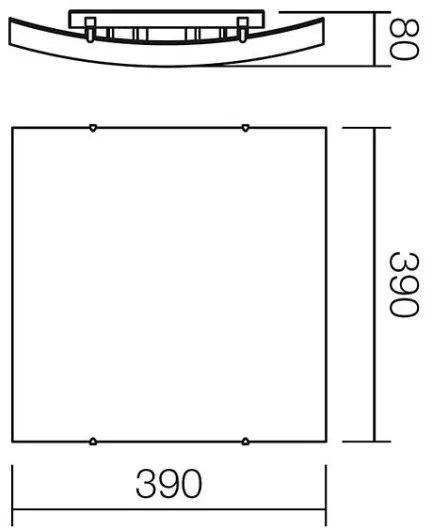 Redo 05-818 - Plafonieră NOTES 2xE27/42W/230V 39x39 cm alb