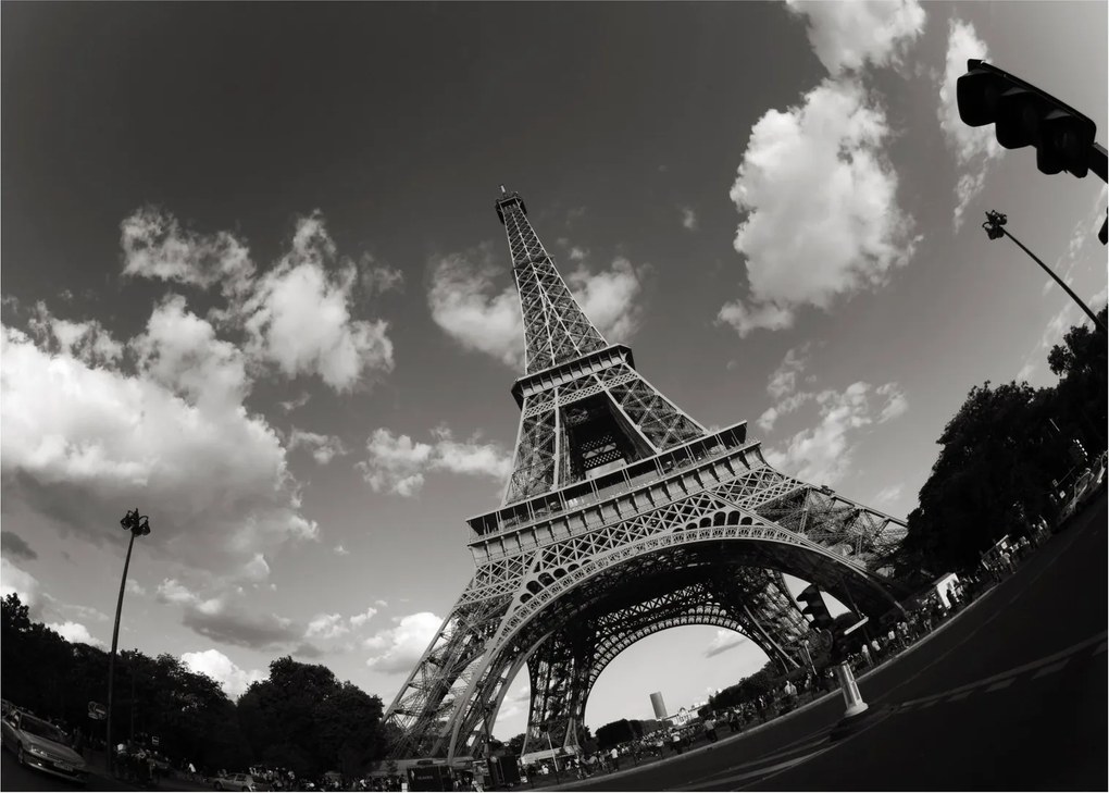 Tablou pe sticlă - Turnul Eiffel din Paris (70x50 cm)