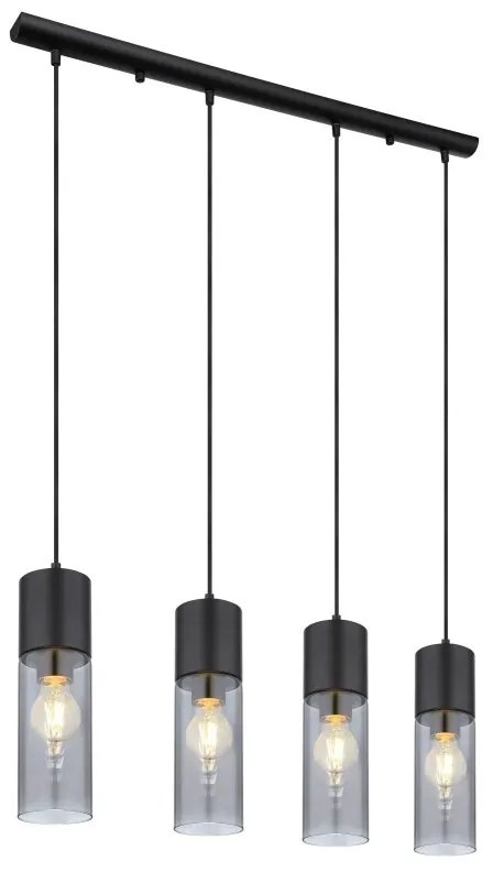 Lustra cu 4 pendule design modern ANNIKA negru