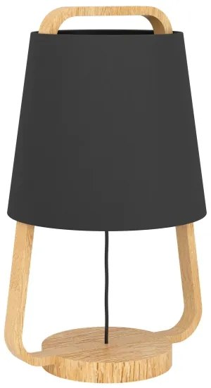 Lampă de masă Eglo 390187 CAMALOZA 1xE27/40W/230V negru