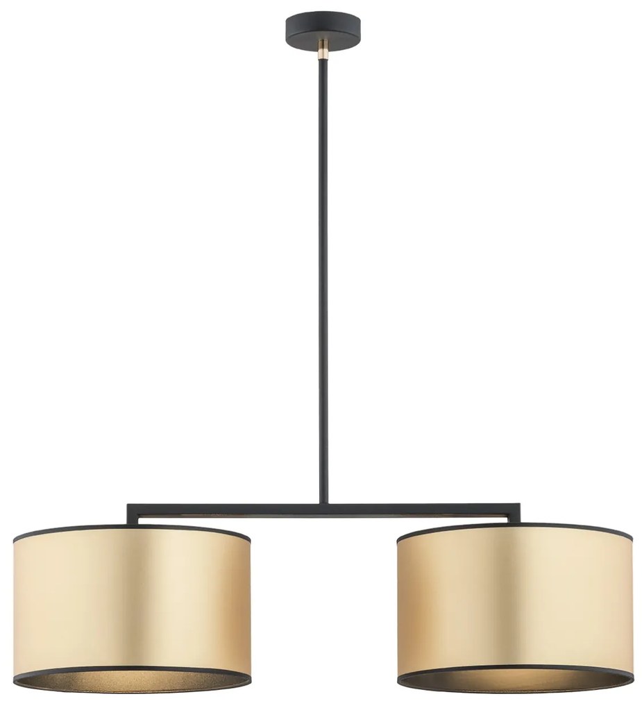 Lustra suspendata moderna KARIN 2L negru/auriu