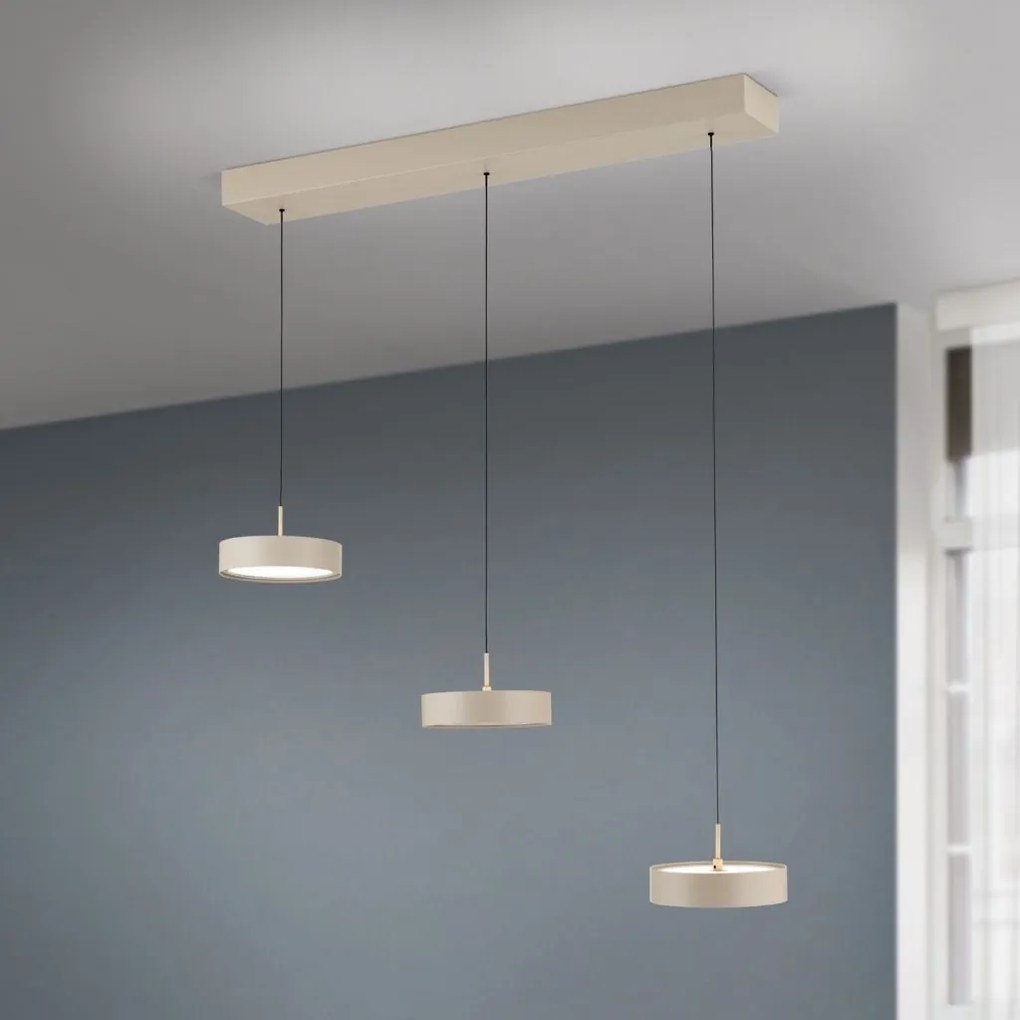 Lustra LED suspendata iluminat ambiental TEIDE khaki
