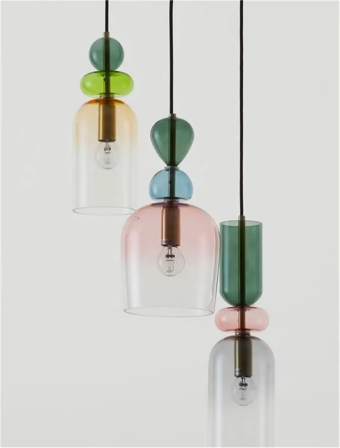 Lustra cu 3 Pendule design decorativ modern MURANO