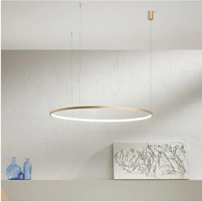 Ondaluce - Lustru LED reglabil pe cablu SOEL LED/38W/230V Ø 80 cm, auriu