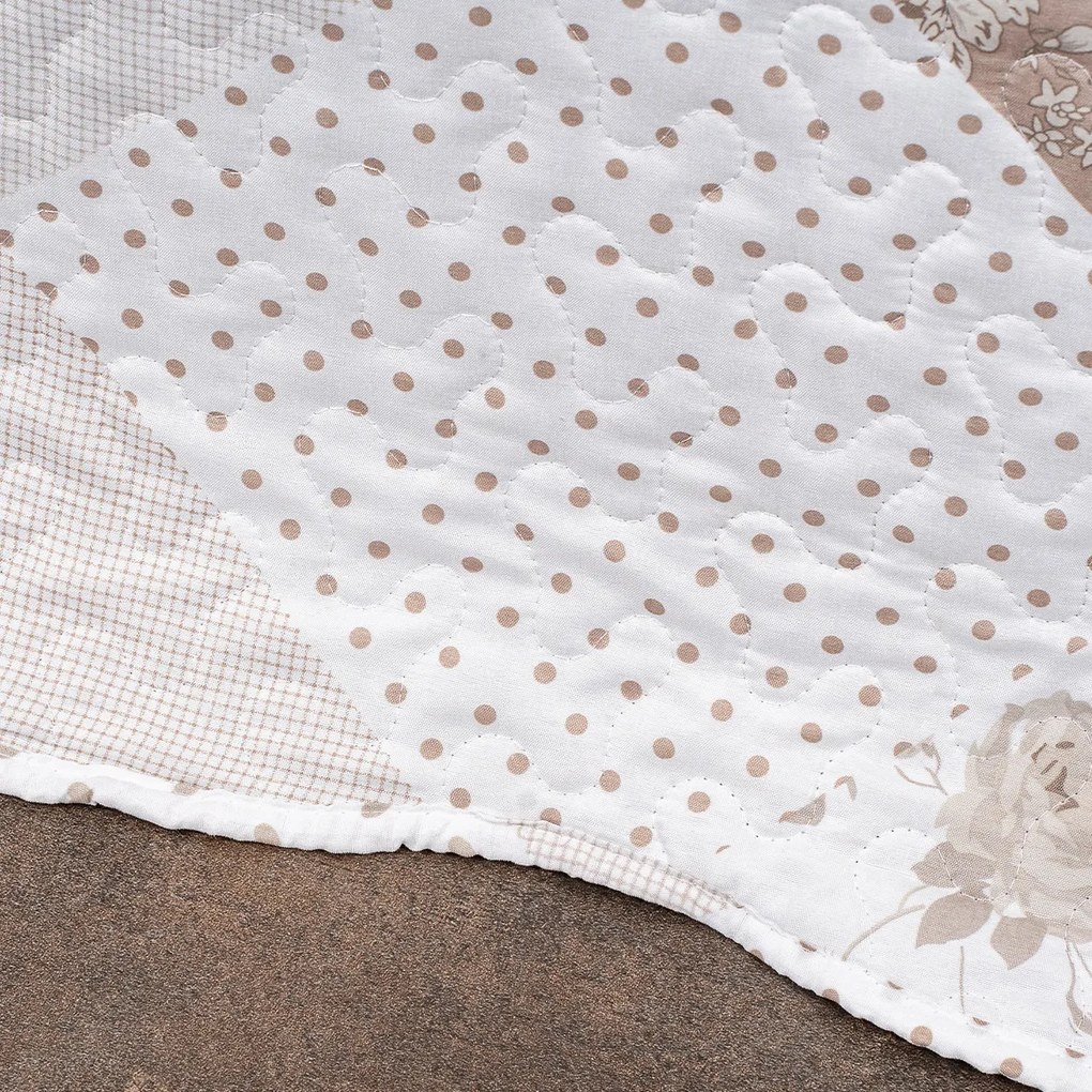 Cuvertură de pat 4Home Beige Patchwork, 220 x240 cm