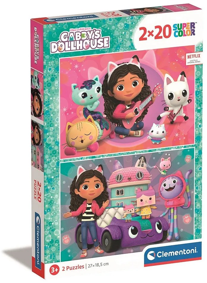 Gabby's Dollhouse Cat-world Puzzle Clementoni 2x20 piese
