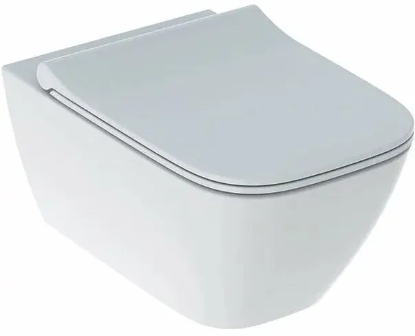Set vas wc suspendat si capac slim softclose Geberit Smyle Square Rimfree
