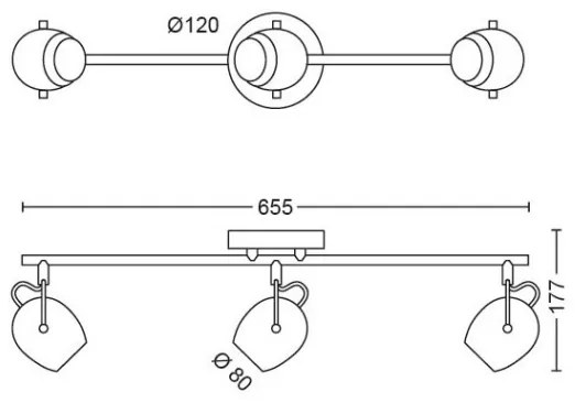 Spot LED RIVANO 3xLED/4,3W/230V Philips 50613/31/P0