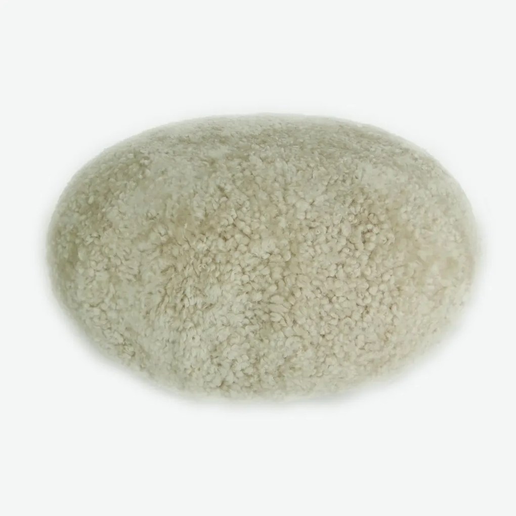 Taburete din blana de oaie Short Wool Curly Round 60cm