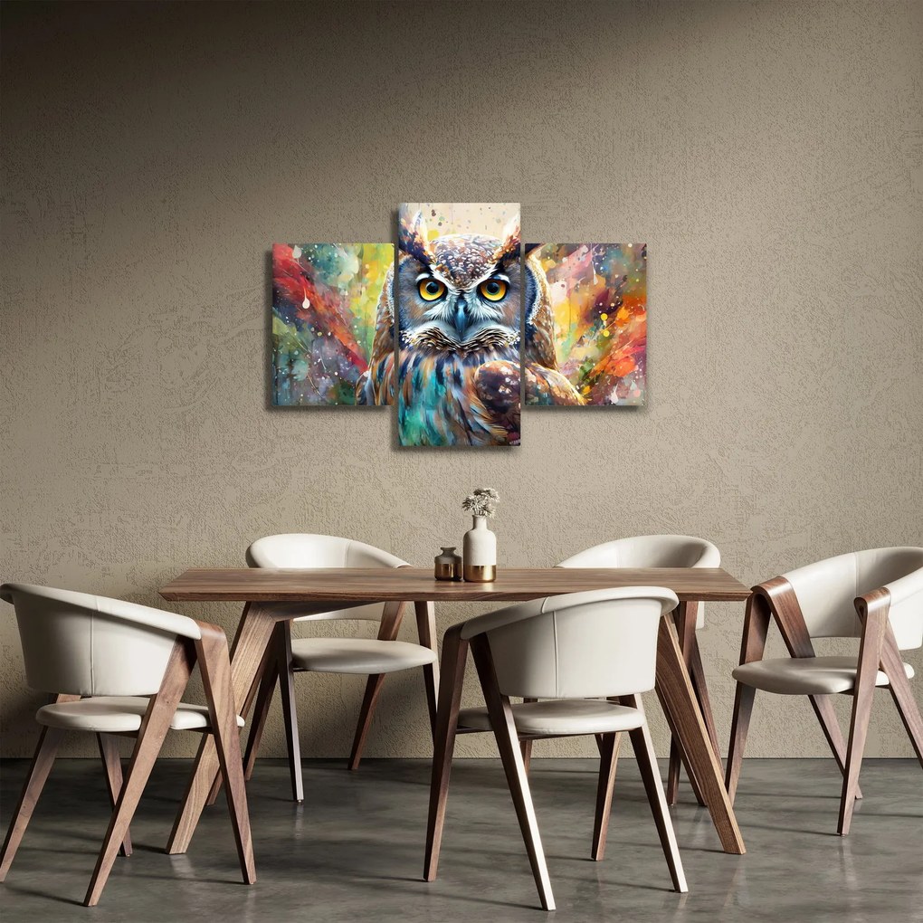 Tablou - Pictură de o bufniță (90x60 cm)