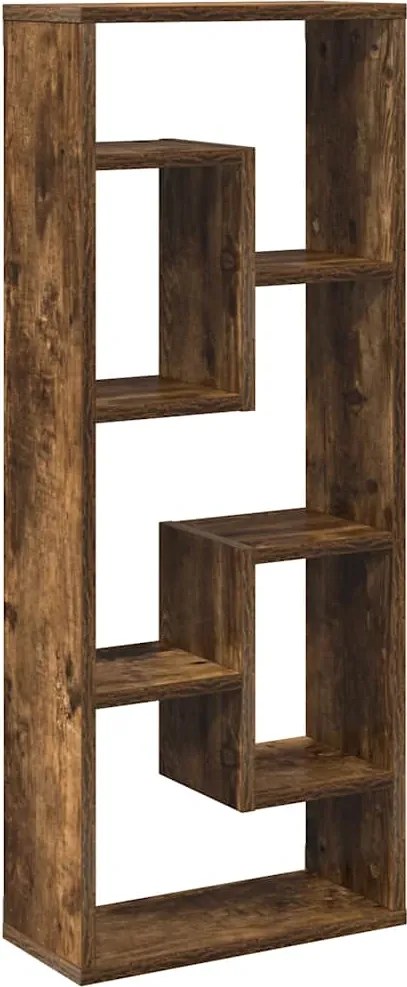 vidaXL Raft de perete, stejar fumuriu, 36x16x90 cm, lemn prelucrat