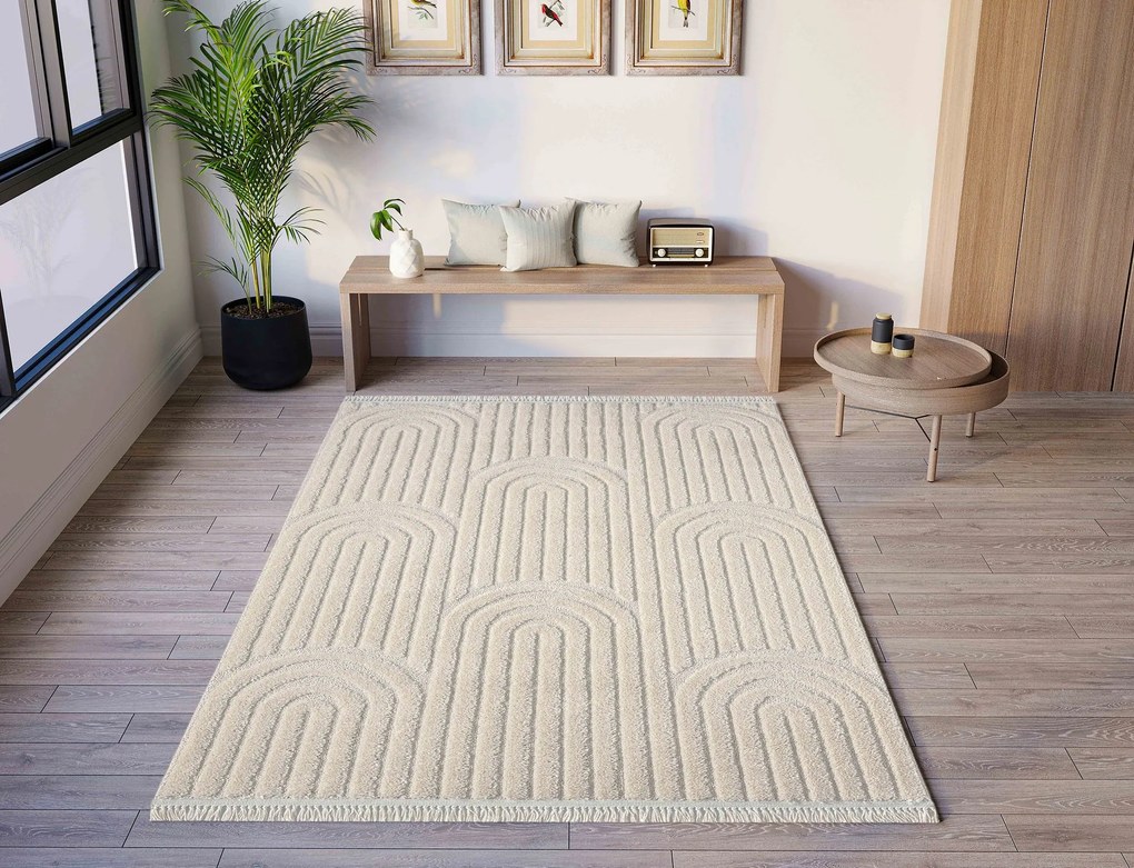 Covor  Conceptum Hypnose 80/300 cm, Culoare: Cremă