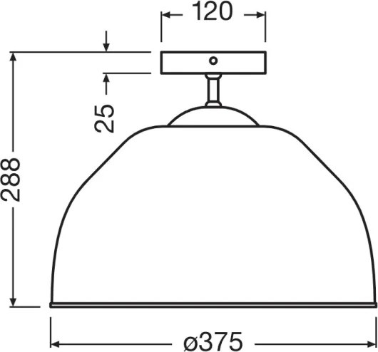 Osram - Lustră aplicată CAMEL BELL 1xE27/9W/230V Ø 37,5 cm
