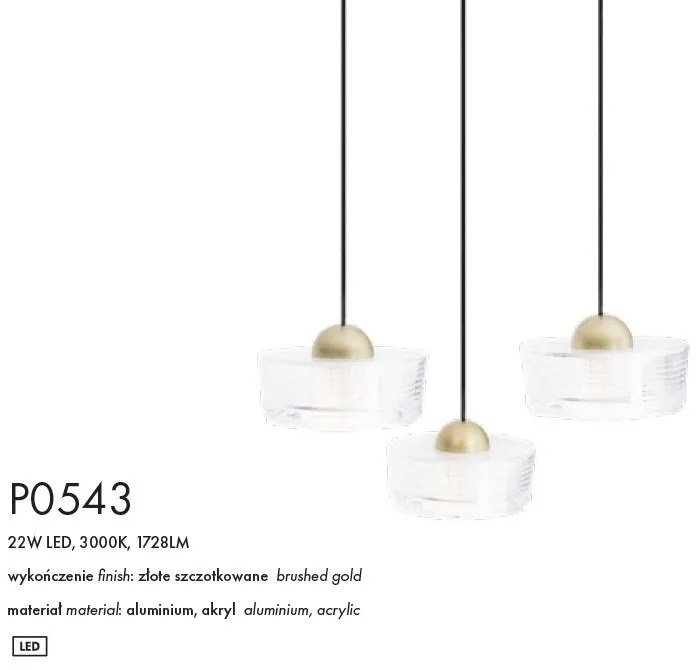 Lustra LED suspendata design decorativ Lipari 3L