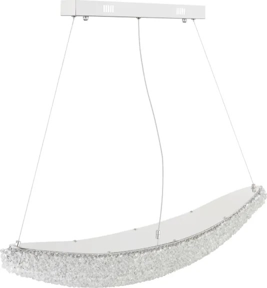 Globo 68524-40 - Lustru LED dimabil pe cablu KRISTALLA LED/40W/230V crom lucios + telecomandă
