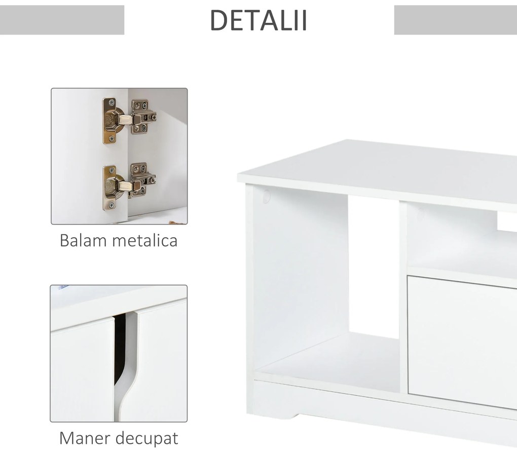 Mobilier Suport TV de pana la 45" HOMCOM cu Dulap si Etajere | Aosom Romania