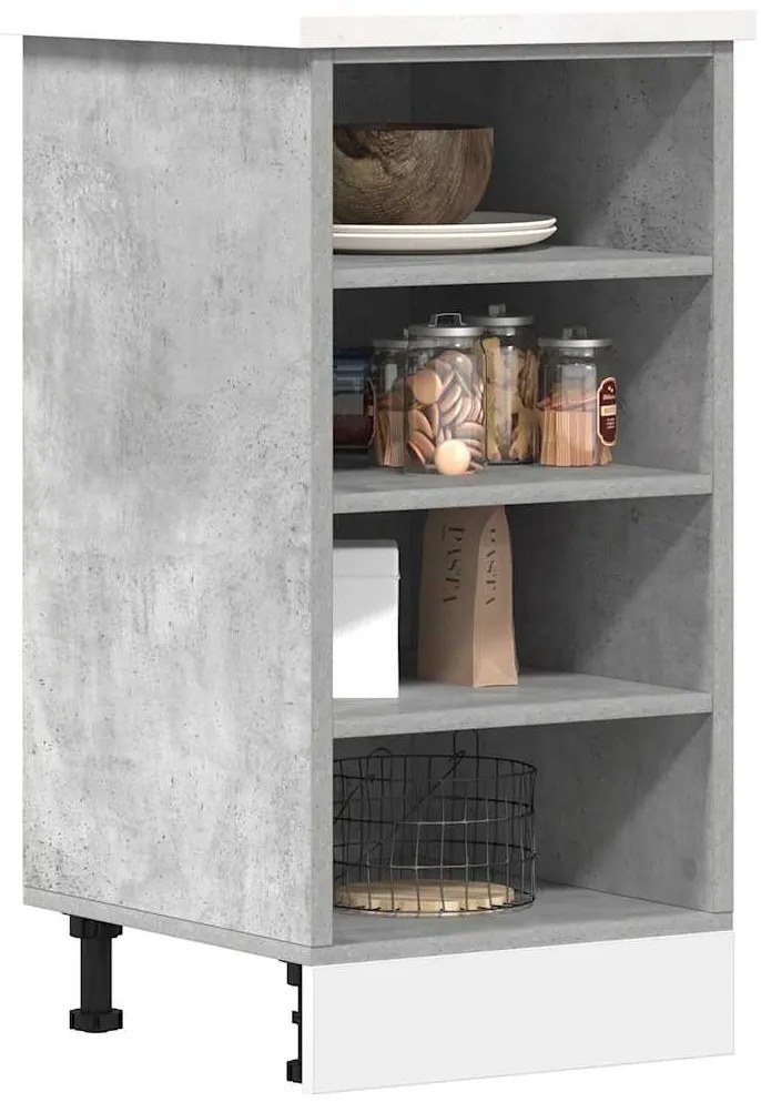 vidaXL Dulap inferior &quot;Riga&quot;, gri beton, 40x44,5x81,5 cm, PAL