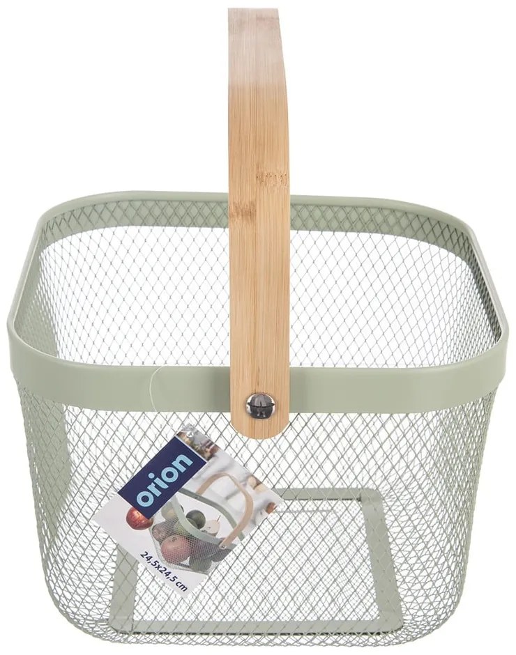 Coș de depozitare din sârmă din metal 24,5x24,5x30 cm Greenish – Orion