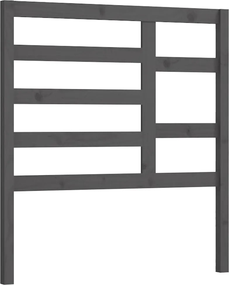 vidaXL Tăblie de pat, gri, 81x4x104 cm, lemn masiv de pin