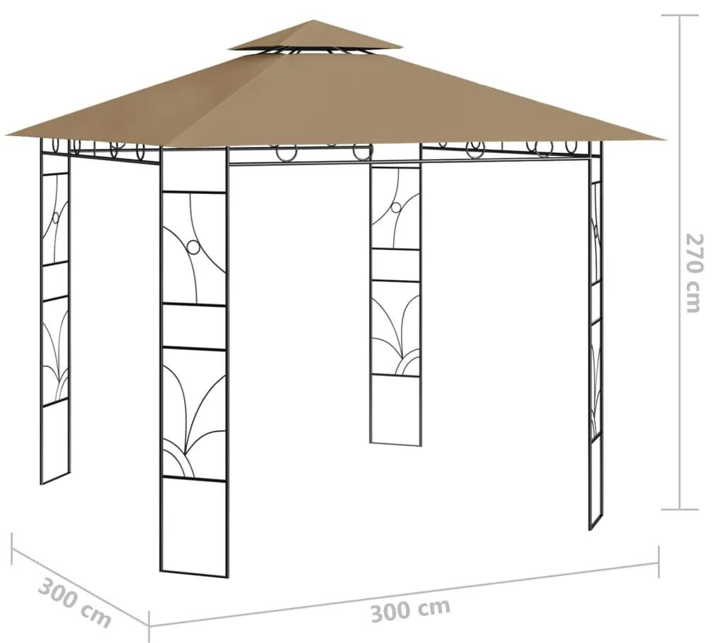 Pavilion, gri taupe, 3x3x2,7 m, 160 g m   Gri taupe