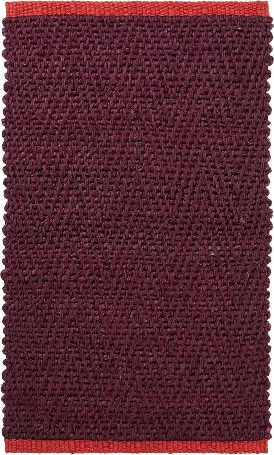 Covor burgundy din iută 50x80 cm Notes – Mette Ditmer Denmark