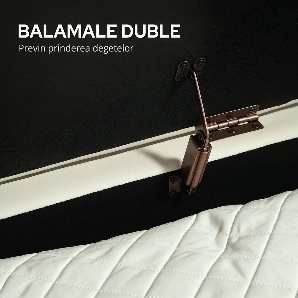 HOMCOM Bancă de Depozitare de Intrare Ovală 72L, Design Canelat cu Capac Rabatabil și Scaun Capitonat, Bancă de la Capătul Patului, Pouf, în Velur și cu Picioare din Lemn de Pin, 108x44x43.5 cm, Crem | Aosom Romania