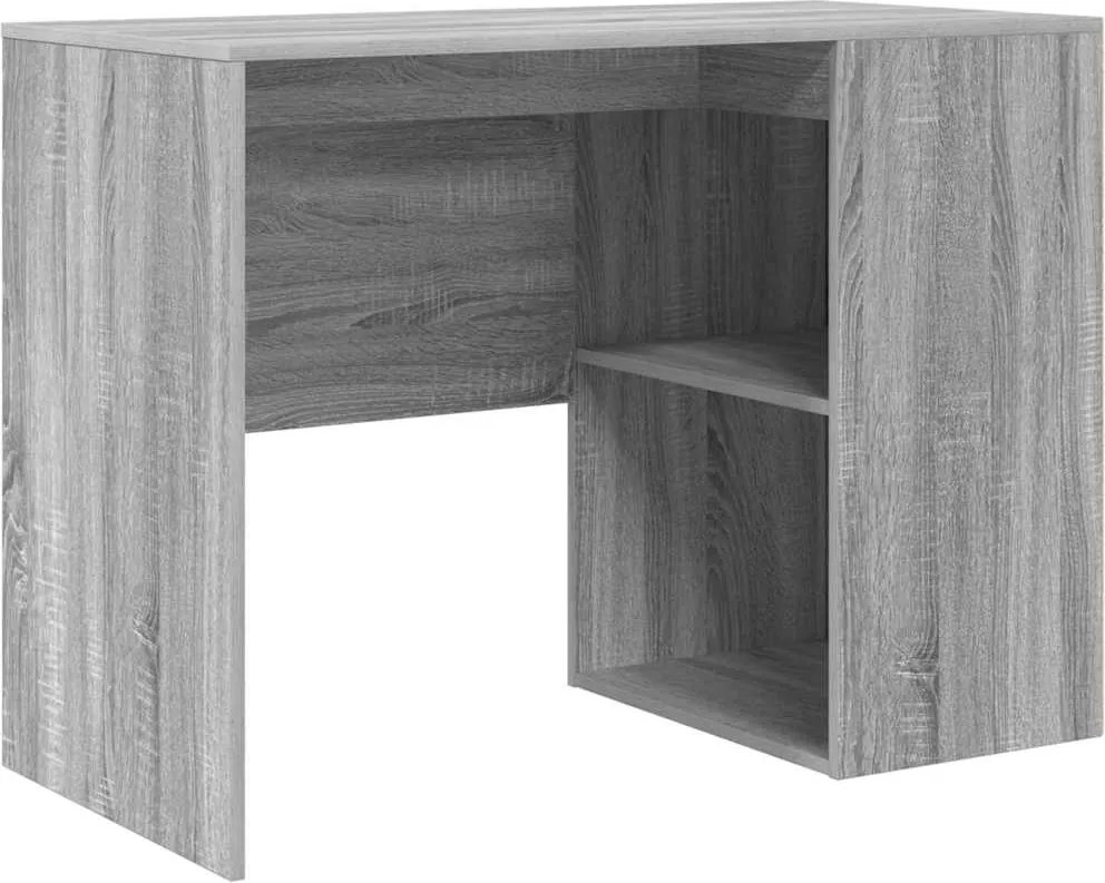 vidaXL Birou cu raft Gri Sonoma 102 x 50 x 75 cm Lemn compozit