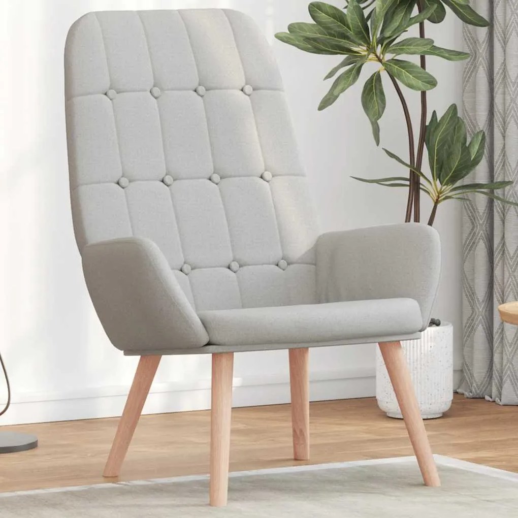 vidaXL Scaun de relaxare Cloud Grey Fabric