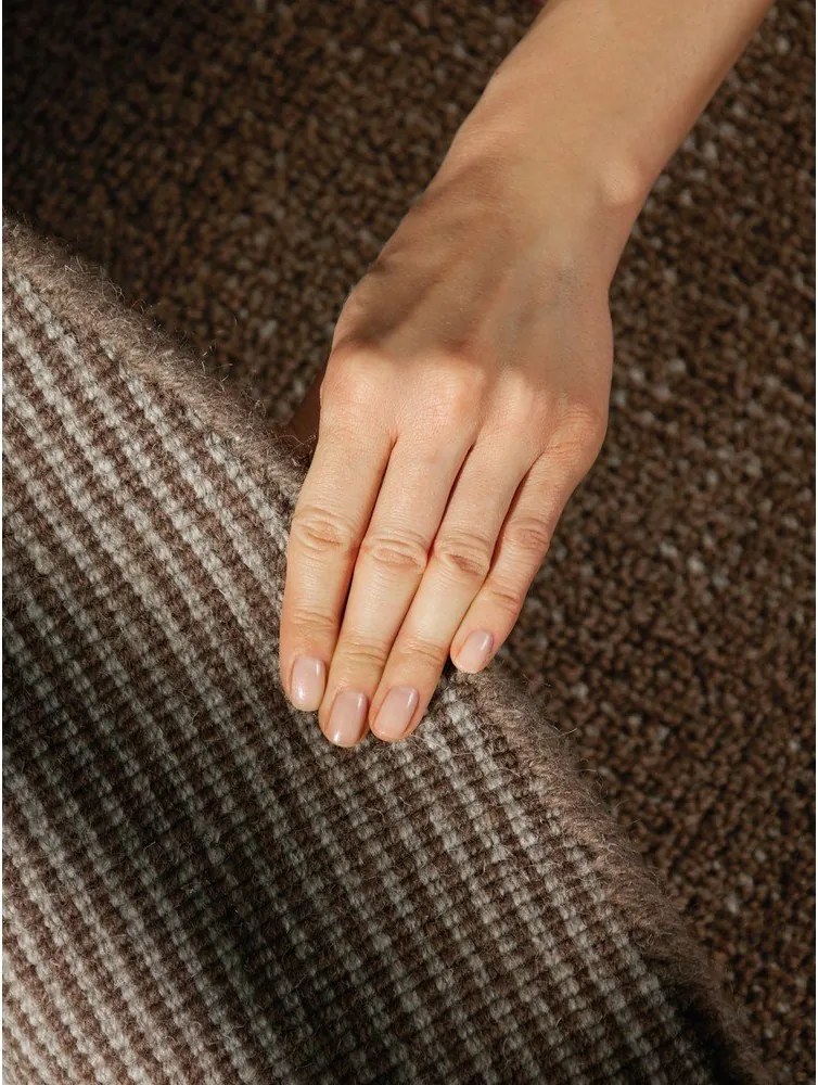 Covor maro țesut manual rotund din lână ø 200 cm Greenwich – Ted Baker