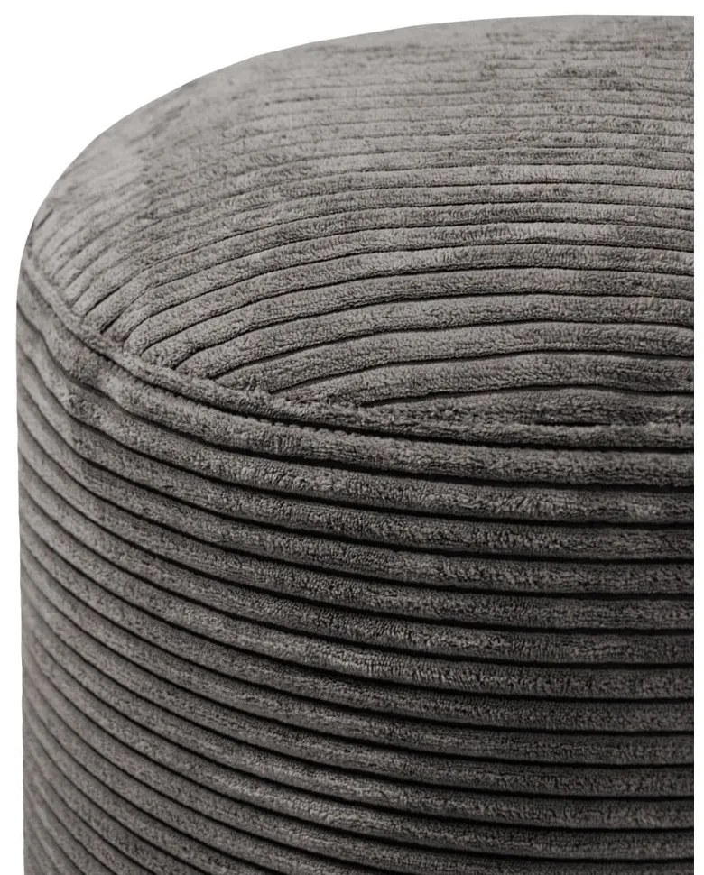 Fotoliu bean bag negru cu tapițerie din catifea reiată Mini – SLOWDOWN