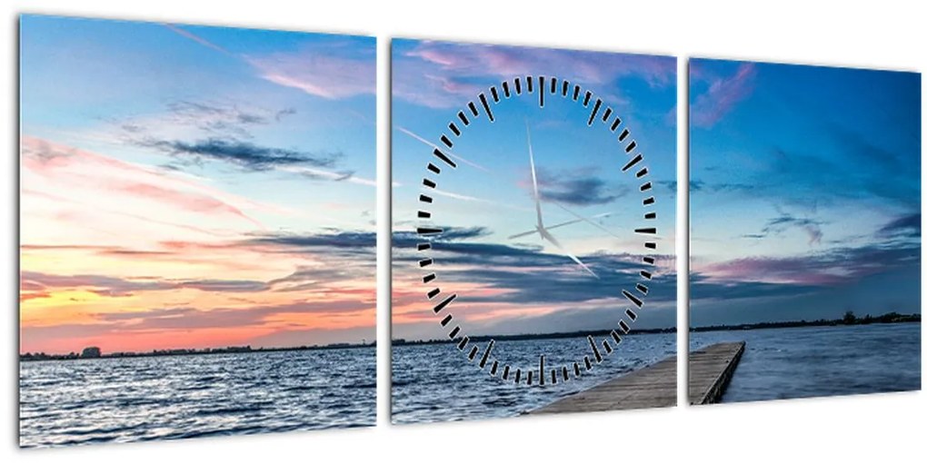 Tablou - Ponton (cu ceas) (90x30 cm)