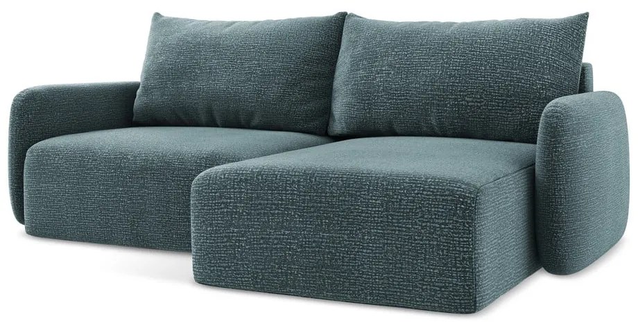 Colțar turcoaz extensibil/cu spațiu de depozitare (cu colț pe partea dreaptă) Kalena – Makamii