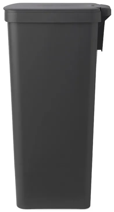 Cos cu pedala Brabantia StepUp 1005557, 40 L, Materiale ecologice, Deschidere mare, Gri închis