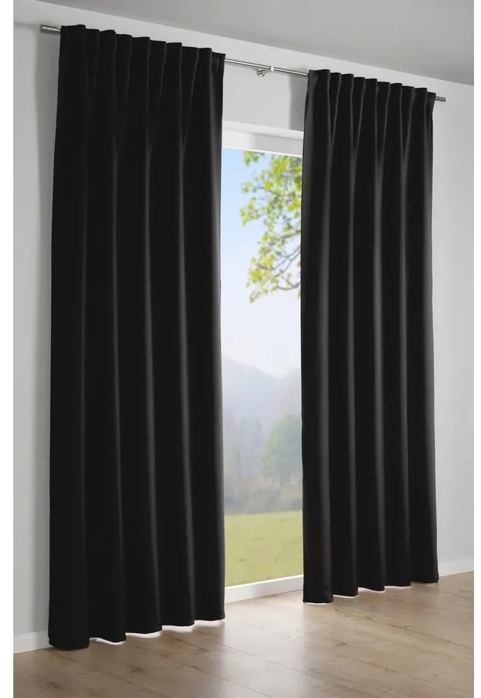 Draperie neagră 245x140 cm Dimout - Gardinia