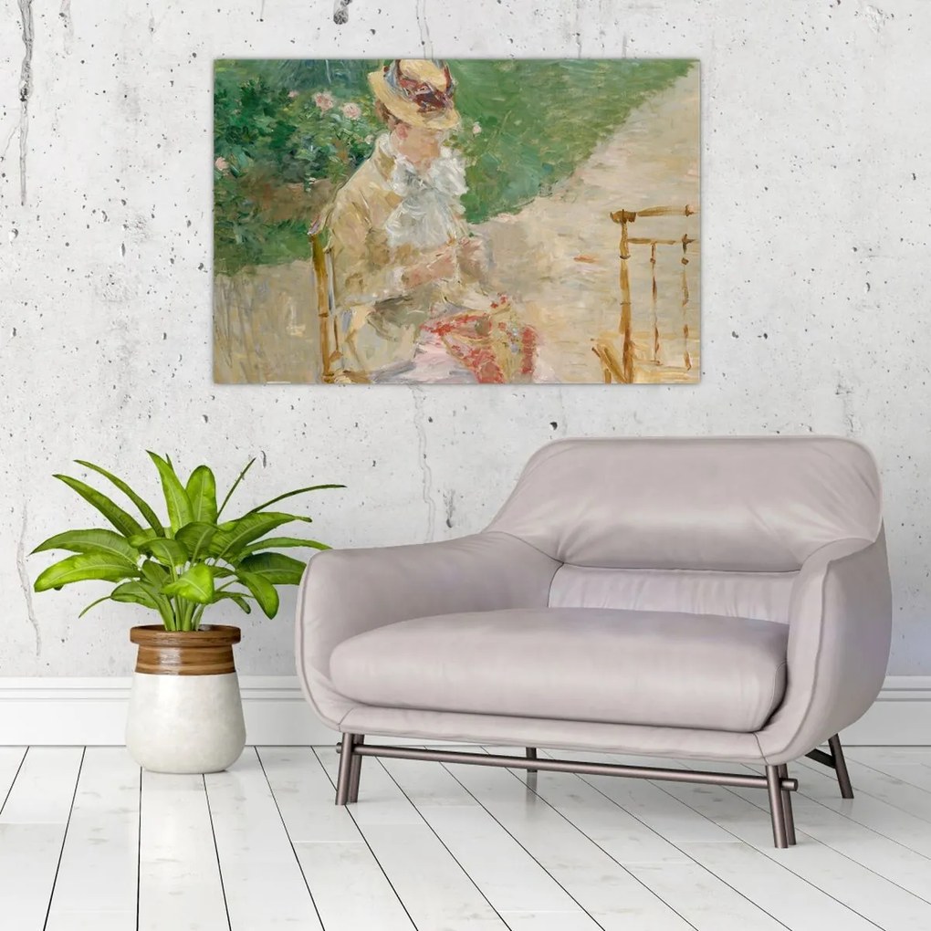 Tablou - Berthe Morisot, Young Woman Knitting, reproducere (90x60 cm)
