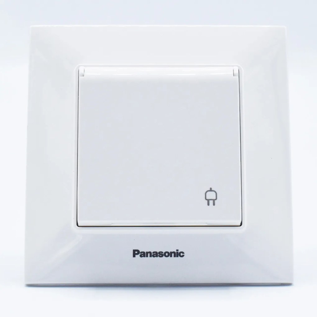 Priza simpla cu capac, 16A, IP20, Alb, Panasonic Arkedia Slim