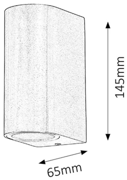 Rabalux 8034 - Corp de iluminat perete exterior CHILE 2xGU10/35W/230V