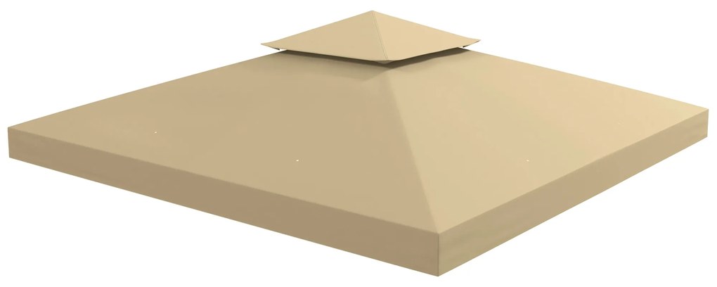 Outsunny Acoperiș de Rezervă pentru pavilion de Grădină Pânză de Rezervă pentru pavilion tonel Tendă 3 x 3 m Bej | Aosom Romania