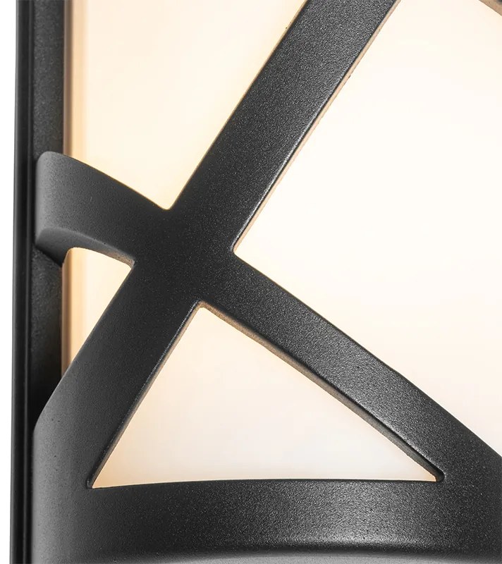 Aplică modernă de perete neagră IP44 - Suzie