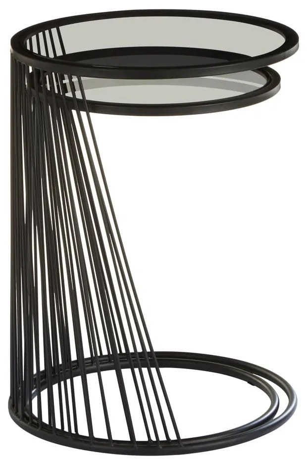 Măsuțe auxiliare 2 buc. rotunde cu blat din sticlă ø 41 cm Trento – Premier Housewares