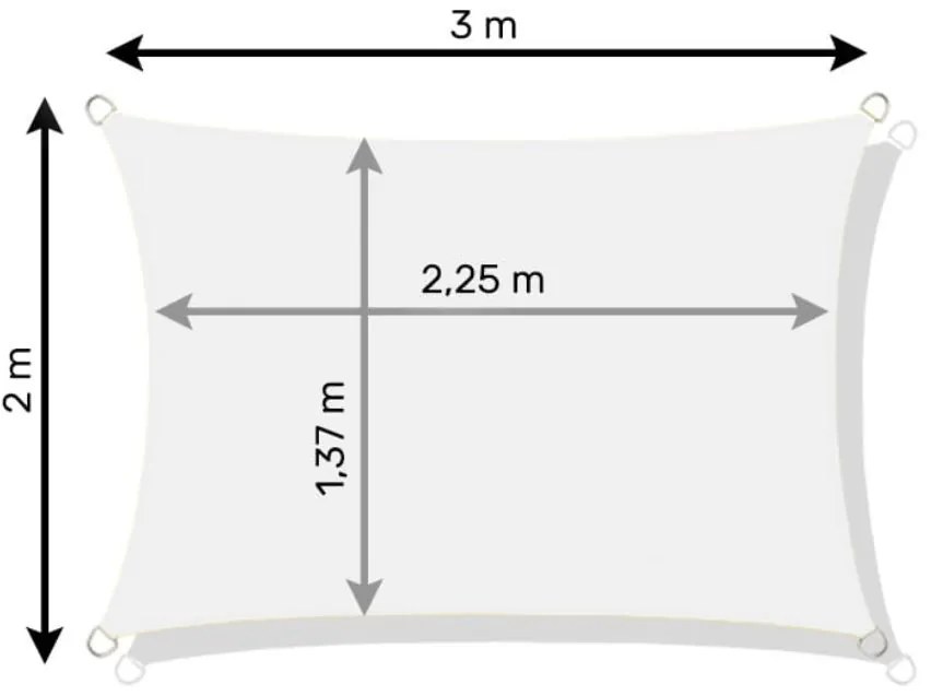 Parasolar de gradina 3x2m bej