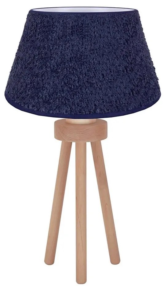 Lampă de masă Duolla BOUCLE 1xE27/15W/230V d. 28 cm albastru/lemn