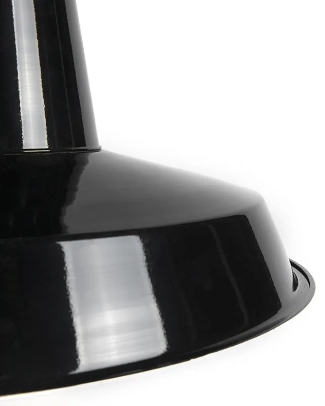 Set de 2 lămpi suspendate industriale negre - Warrior