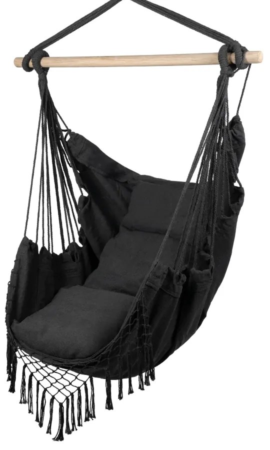 ShopJK SCAUN SUSPENDAT GRI XXL BRAZILIAN + 2X PERNĂ