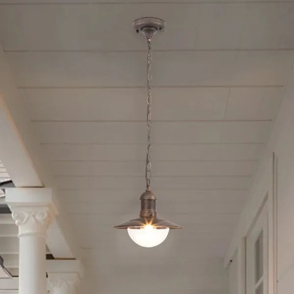 Brilagi - Lampă suspendată de exterior MOLDE 1xE27/60W IP44 bronz/patină