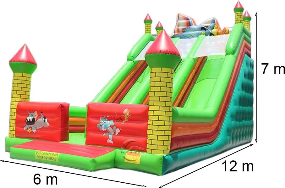 Castel gonflabil 12x6x7m