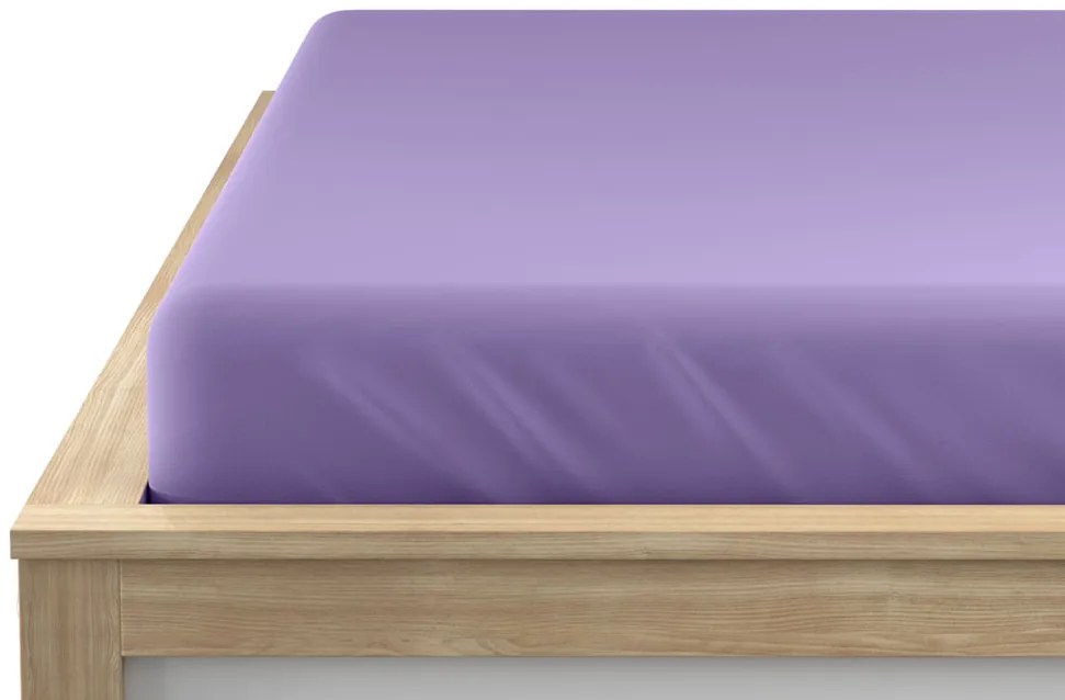 Cearsaf Jersey cu elastic 180 x 200 cm mov deschis